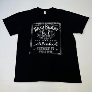 Brad Paisley Shirt Men Large Country Crushin It Tour Alcohol Concert Hip Core Ex